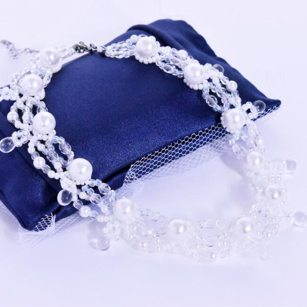 空き状況は「すべて見る」を押してチェック！フォーマルドレスやプリンセスドレスに合わせてワンランク上のドレスアップ☆合わせるドレスを選ばないレースのようなデザインのビーズのネックレスシックなドレスでもつけるだけで華やかに!発表会やコンクール ...