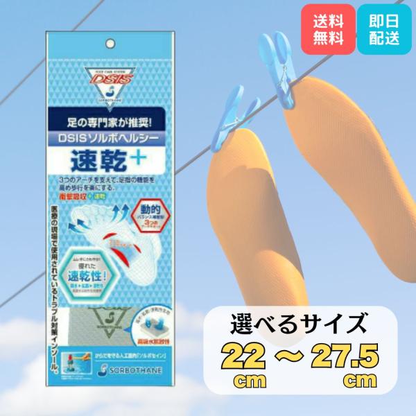 ソルボヘルシー 速乾+ フルインソール  22.0〜27.5cm スポーツ 衝撃吸収 中敷き SORBOTHANE DSIS ソルボセイン 爆買