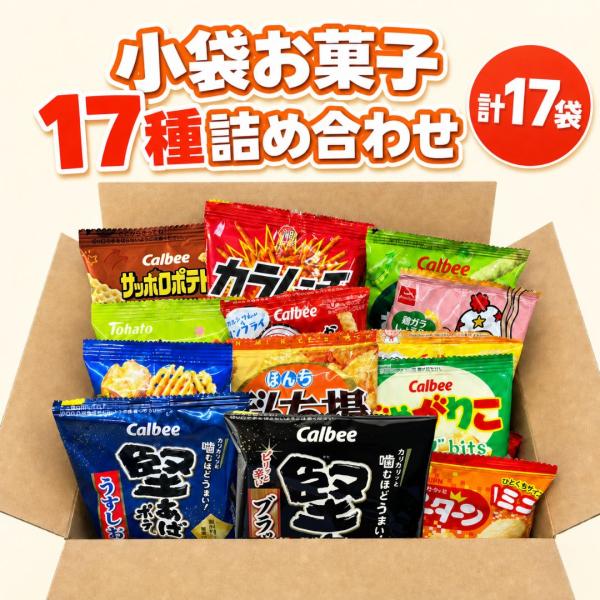 お菓子 詰め合わせ ミニスナック 17種各1袋 計17袋 小袋 こども 景品 駄菓子 個包装 大容量 アソート 爆買