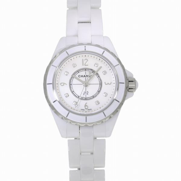 J12 [新品]シャネル ホワイトセラミック 29MM 8Pダイヤモンド H2570
