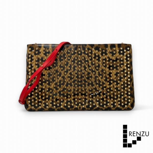 Christian Louboutin ルビタグ パテントレザークラッチバッグ Christian Louboutin [中古]クリスチャンルブタン ルビポッシュ