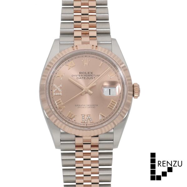 ♡ 9/1まで デイトジャスト [未使用]ロレックス 36 126231 ロゼカラー×VI/IX