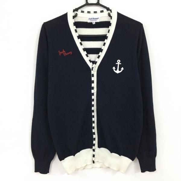 70%OFF価格／Jack Bunny ジャックバニー カーディガン 紺×白 一