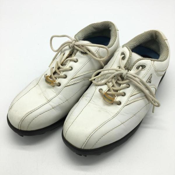 TOURSTAGE ツアーステージ ゴルフシューズ スポーツ レザー 白 黒 美品】ツアーステージ ゴルフシューズ 白×黒 SHV800 替え