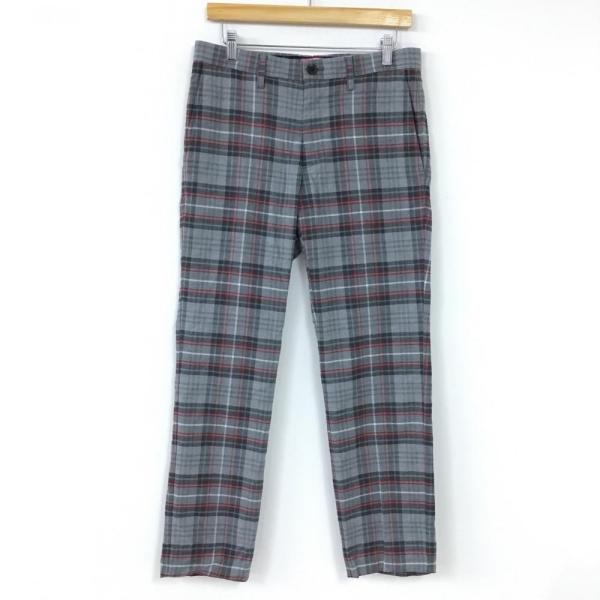 Munsingwear（マンシングウェア） パンツ 杢グレー×レッド チェック柄