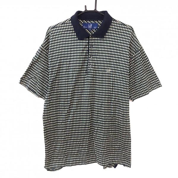 80s dunhill Golf ダイヤモンドパターン 総柄 ポロシャツ L DIVINER GOLF】メッシュチドリ柄 ポロシャツ メンズ ゴルフウェア 襟