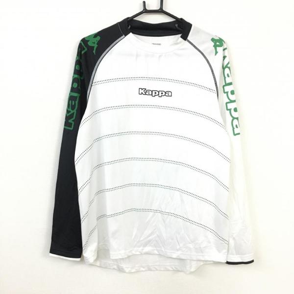 40%OFF価格／(超美品)Kappa カッパ 長袖Tシャツ 白×黒×グリーン