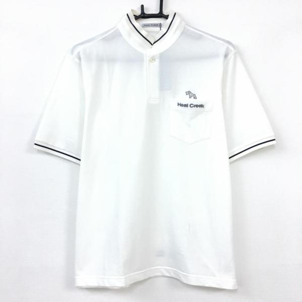 新品Heal Creek ポロシャツ サイズM ☆10%OFF価格☆【新品】Heal Creek ヒールクリーク 半袖ポロシャツ 白