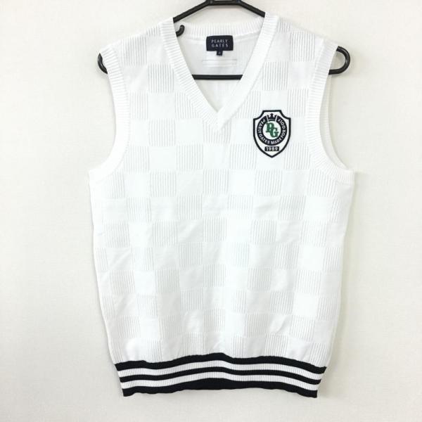 【超美品】PEARLY GATES パーリーゲイツ ニットベスト 白