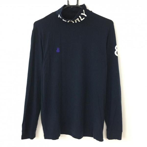 PEARLY GATES パーリーゲイツ 長袖ハイネックシャツ ネイビー×白 2019