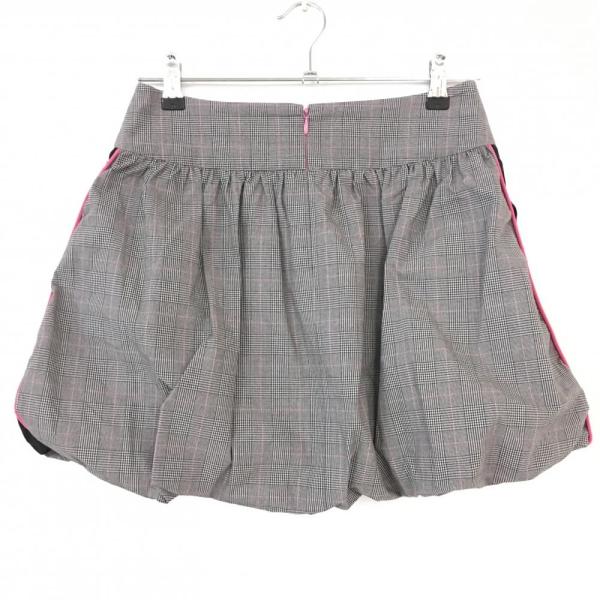 Russeluno（ラッセルノ） バルーンスカート 黒×白×ピンク チェック