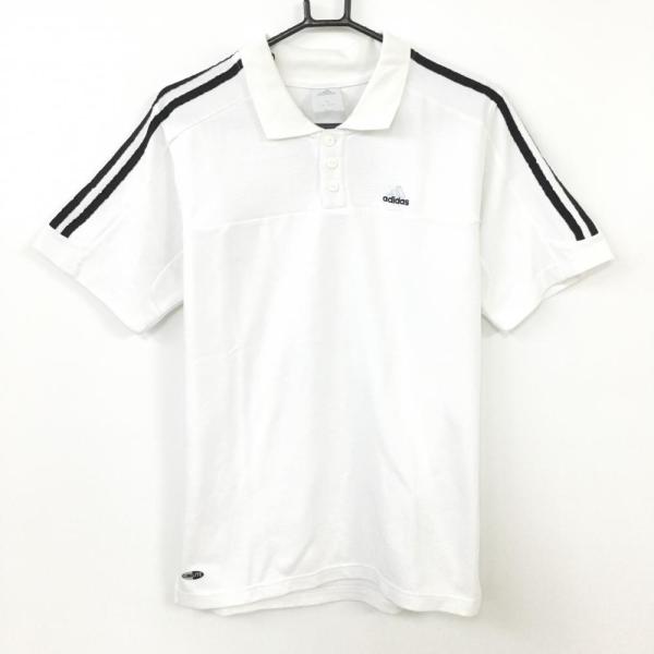 アディダス 半袖ポロシャツ 白×黒 袖3本ライン メンズ M ゴルフウェア adidas/80%OFF価格 :1-240001073861:レオナード 通販 adidasアディダスゴルフ 半袖ポロシャツ レディースM