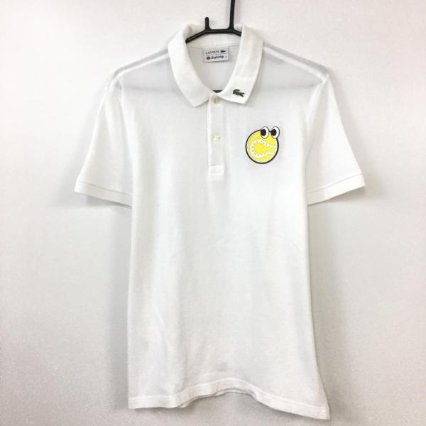 17SS ラコステ ×ヤズブキー コラボ鹿の子ポロシャツ 6 白青 17SS ラコステ ×ヤズブキー コラボ鹿の子ポロシャツ 6 白青