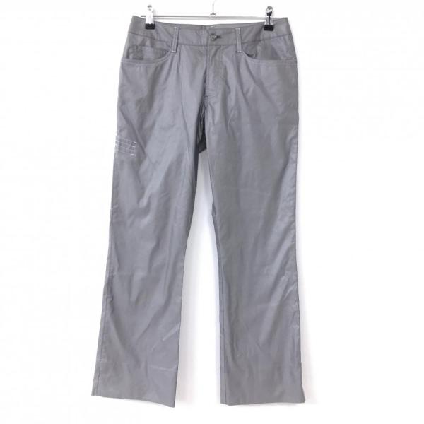 【新品】サイズ40 ZOY レディース ゴルフパンツ カーキ系 ZOY（ゾーイ） パンツ グレー 光沢 シンプル レディース 40 ゴルフ