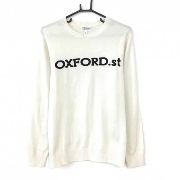 50%OFF価格／(美品)Jack Bunny ジャックバニー セーター 白×黒 ロゴ