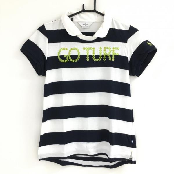 Munsingwear（マンシングウェア） 半袖ポロシャツ ダークネイビー×白