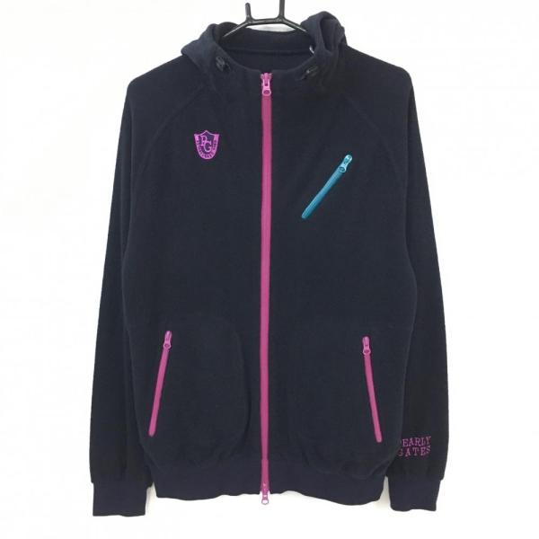 美品)PEARLY GATES パーリーゲイツ パーカーブルゾン ダークネイビー