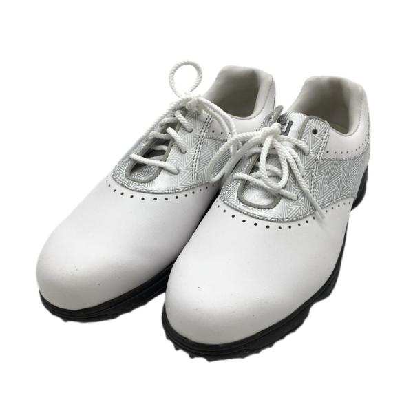 [美品]FootJoy ゴルフシューズ ホワイト FootJoy（フットジョイ） ゴルフシューズ 白×ライトグレー 93917J