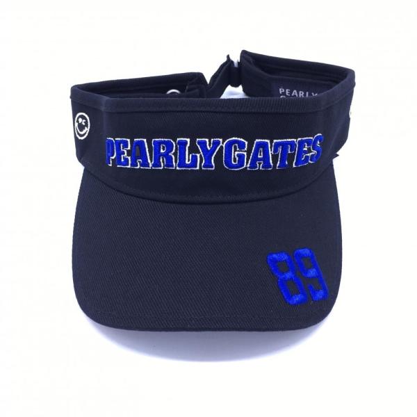 おまとめ　新品　パーリーゲイツ　サンバイザー　ニコちゃん　ネイビー　フリーサイズ PEARLY GATES パーリーゲイツ UVサンシェード サンバイザー ニコ