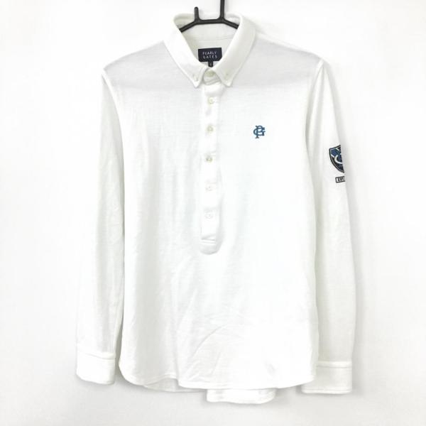 PEARLYGATES 長袖ポロシャツ　ボタンダウンシャツ　ゴルフウェア　XL 20%OFF価格／PEARLY GATES パーリーゲイツ 長袖ポロシャツ 白 ボタン