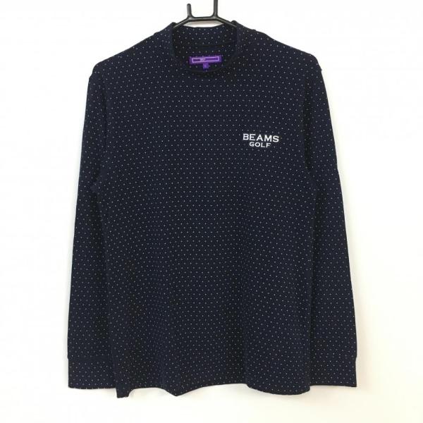 【BEAMS GOLF】ハイネック長袖シャツ Lサイズ 白/ネイビー BEAMS GOLF】ハイネック長袖シャツ Lサイズ 白/ネイビー 楽天