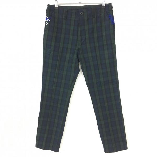 BEAMS GOLFゴルフパンツ ダークグリーン チェック柄