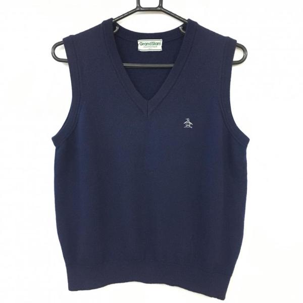 マンシングウエアレディスネイビー キルティングベスト ペンギン刺繍M reonard_1-240001088949