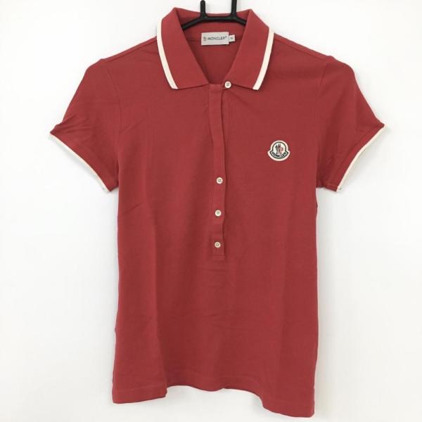 50%OFF価格／MONCLER モンクレール 半袖ポロシャツ レッド×白