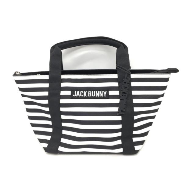 超美品)Jack Bunny ジャックバニー カートバッグ 黒×白 ボーダー 内側