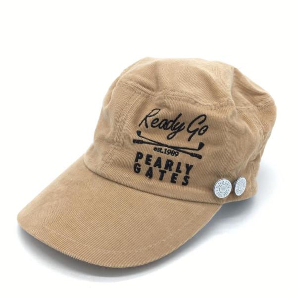 超美品)PEARLY GATES パーリーゲイツ ワークキャップ ライトブラウン
