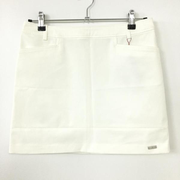 新品　ランバンスポール　ホワイトスカート　38 新品)LANVIN SPORT ランバンスポール スカート 白 シンプル 撥水