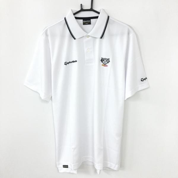 TaylorMade - 新品 テーラーメイド ゴルフ 半袖 ポロシャツ メンズ O (LL) 白 黒 未使用品)TaylorMade テーラーメイド 半袖ポロシャツ 白×黒 織生地
