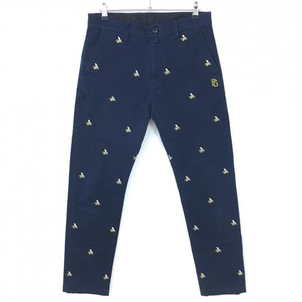 新品　パーリーゲイツ　メンズ　5 PEARLY GATES パーリーゲイツ パンツ ネイビー×イエロー バナナ