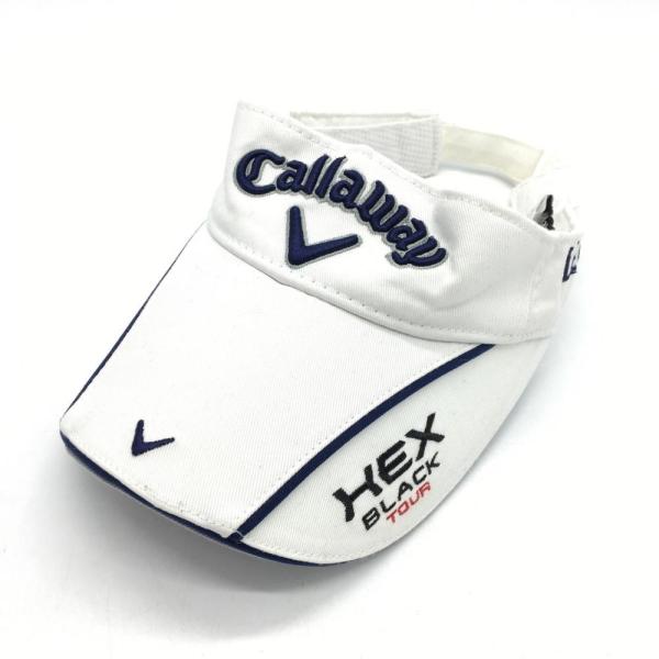 40%OFF価格／Callaway キャロウェイ サンバイザー 白×ネイビー 立体