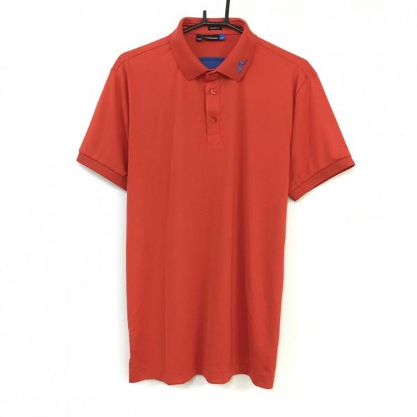 【美品】J.LINDEBERG ジェイリンドバーグ ロゴ刺繍 半袖ポロシャツ L 新品未使用 J.LINDEBERG（ジェイリンドバーグ）袖ロゴ刺繍ポロ