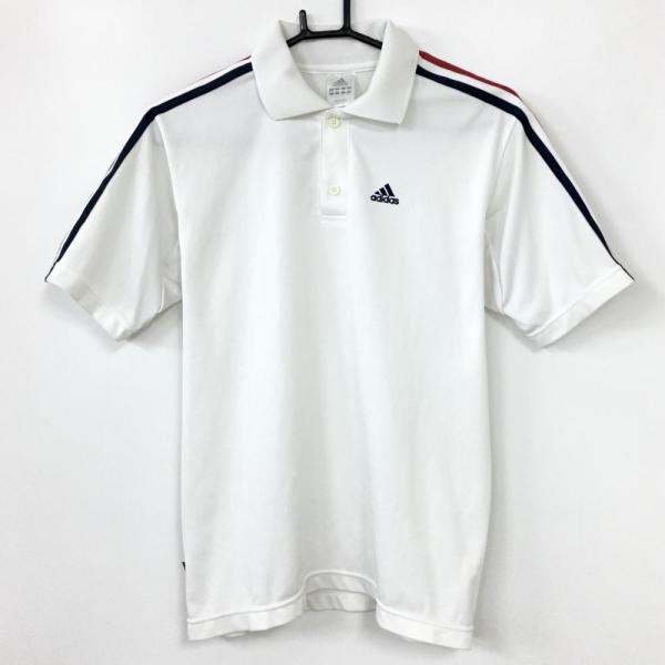 アディダス 半袖ポロシャツ 白×ネイビー 3ライン メンズ XS ゴルフウェア adidas／80%OFF価格  :1-240001096637:レオナード 通販 