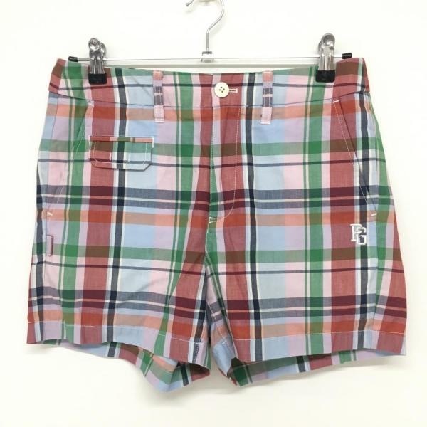 PEARLY GATES（パーリーゲイツ） ショートパンツ レッド×ライトブルー