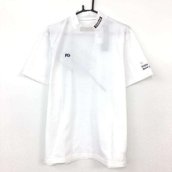 PEARLYGATES 半袖ハイネックシャツ PEARLY GATES（パーリーゲイツ） 半袖ハイネックシャツ 白×ネイビー