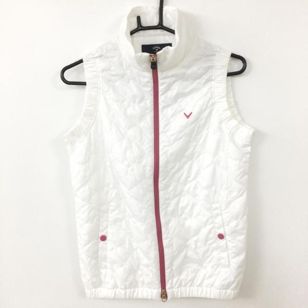 Callaway（キャロウェイ） 中綿ベスト 白 ハートキルティング 薄中綿