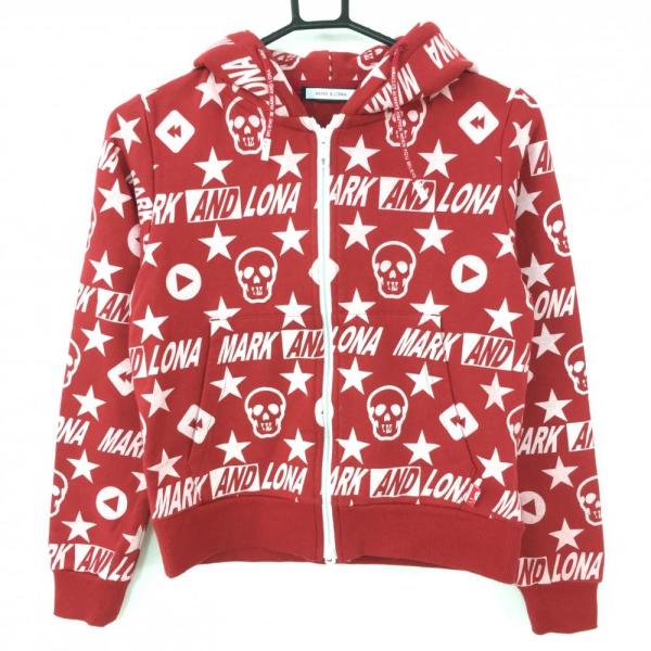 MARK&LONA マークアンドロナ スウェットジップパーカー レッド MARK&LONA マークアンドロナ スウェットジップパーカー レッド