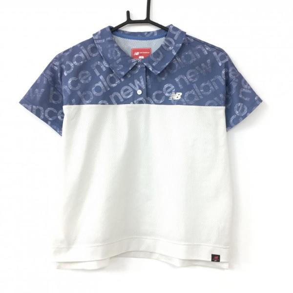 new balance golf - ニューバランスゴルフ 1/S ホワイト 半袖ポロシャツ レディース ロゴ総柄 New Balance NEW BALANCE GOLF ニューバランス 半袖ポロシャツ