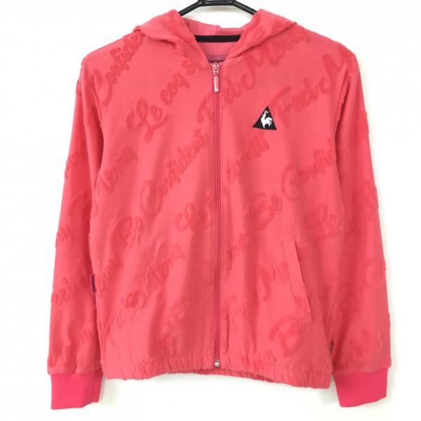 le coq sportif ルコック ジップパーカー ピンク ロゴ総柄 ジャケット