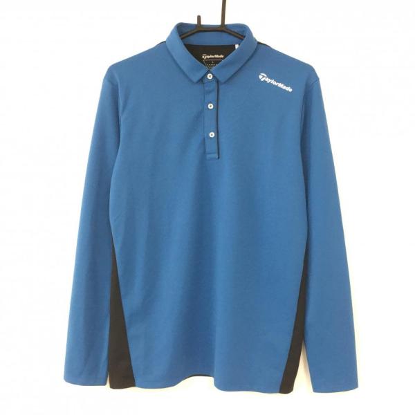 TaylorMade - 【新品】TaylorMade 長袖ポロシャツ　ネイビー TaylorMade テーラーメイド 長袖ポロシャツ ブルー×黒 バイ