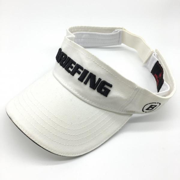 BRIEFING サンバイザー ゴルフ 国旗様刺繍 ホワイト 白 FR 洗濯済 BRIEFING サンバイザー ゴルフ 国旗様刺繍 ホワイト 白 FR 洗濯