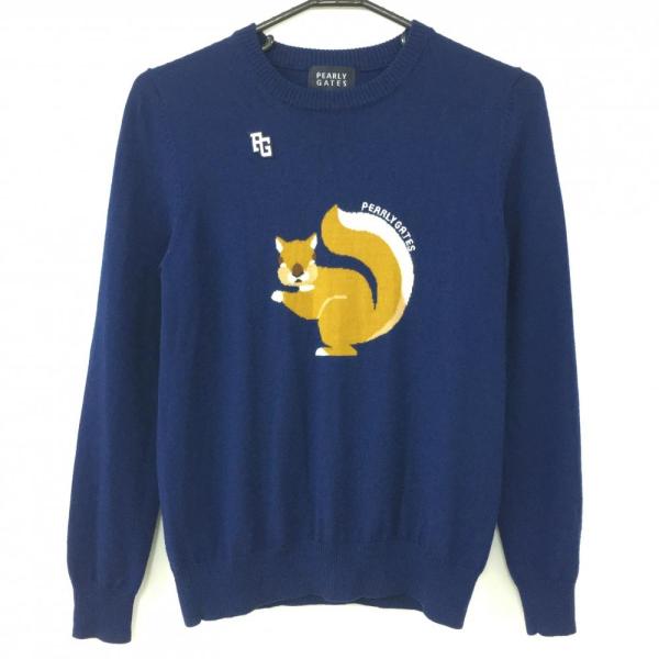 PEARLY GATES（パーリーゲイツ） セーター ネイビー×白 リス ウール100