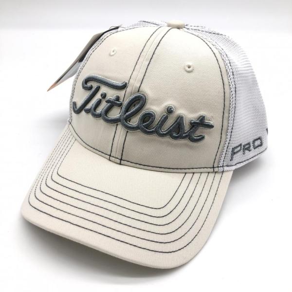 Titleist グレー/ホワイト メッシュキャップ TITLEIST タイトリスト メッシュキャップ グレー系 57-59 ゴルフ