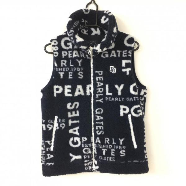 サイズ：1 PEARLY GATES パーリーゲイツ ボアジップベスト ネイビー系