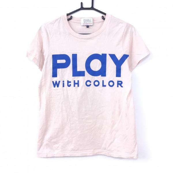 PEARLY GATES パーリーゲイツ Tシャツ ピンク×ブルー コットン