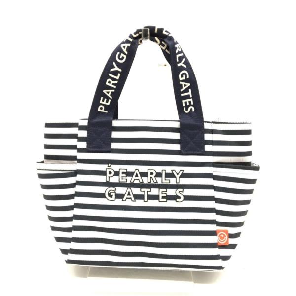 PEARLY GATES パーリーゲイツ カートバッグ ネイビー×白 ボーダー ニコ  