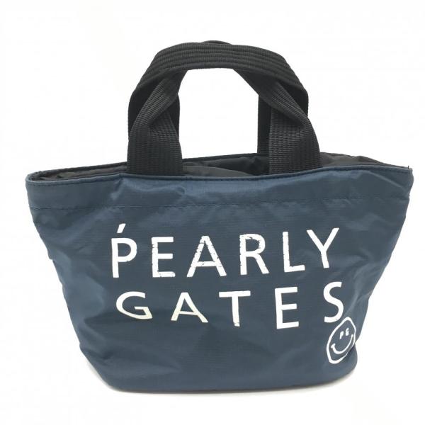 PEARLY GATES（パーリーゲイツ） カートバッグ ネイビー×黒 ニコちゃん